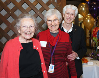 Martha Fales left, Norma Wells middle, and Patty Doyle right
